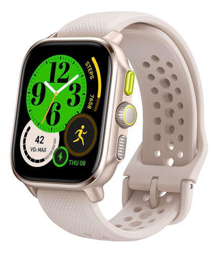 Reloj Inteligente Smartwatch Amazfit Cheetah Square Gps Caja Crema Correa Crema Bisel Crema