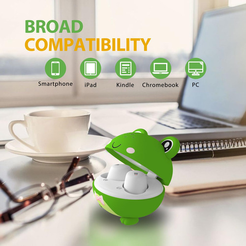 Fones De Ouvido Sem Fio Cootimock Frog 85db Volume Limit Kid