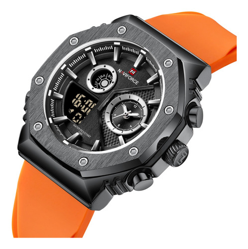 Nuevo Reloj Deportivo Impermeable Naviforce Con Correa De Si