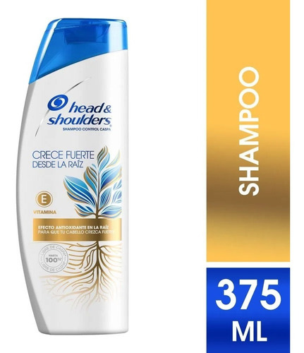 Shampoo Head And Shoulders Anticaspa Fuerza De Raíz 375 Ml