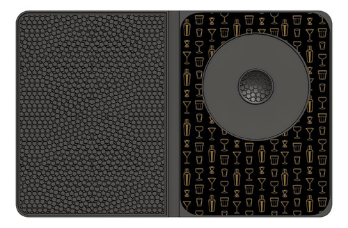 Talisman Designs Multiuse Cocktail Bar Mat Black