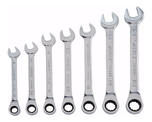 Stanley (94-543) Jgo. 7 Llaves Combinadas Matraca Mm