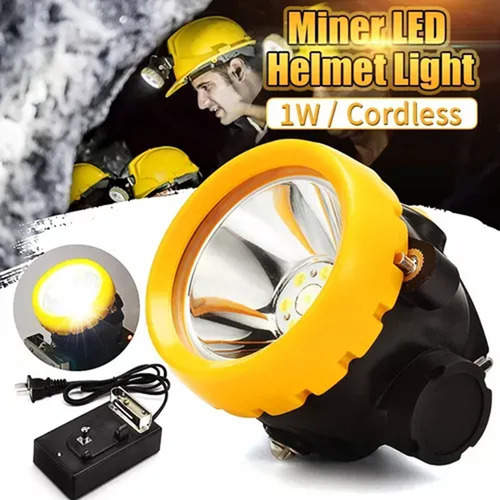 Linterna Frontal Led Miner: Lámpara De Trabajo Integrada Par