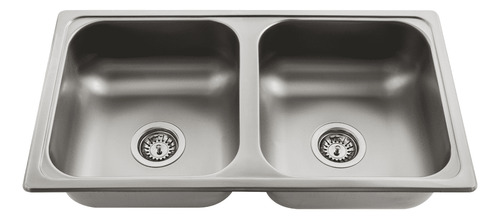 Pileta Doble Encastrable Inox 304 71x37x18 Mi Pileta