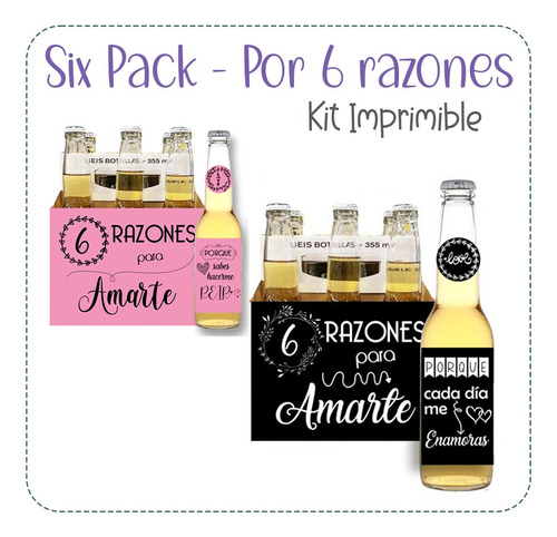 Kit Digital Etiquetas Para Cerveza  X 10 Diseños.(6 Razones)