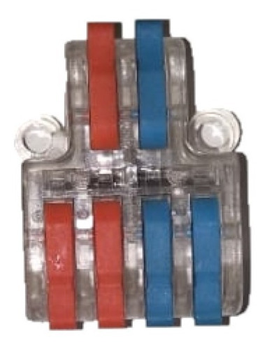 Imagem 1 de 6 de 5 Conector Emenda Derivação 2x4 Fio Alavanca Tipo Wago Df42