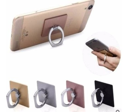 Imagen 5 de 8 de Anillo Metal Y Soporte Gps Celulares Tablet Negro
