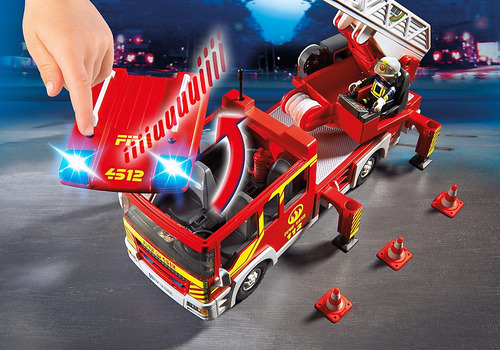 Educando Playmobil Bomberos Camión Bombero Con Escalera 5362