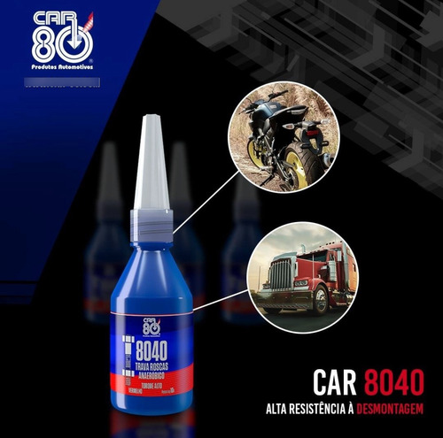 3un Trava Rosca Prisioneiro Parafuso Torque Alto Car80 8040