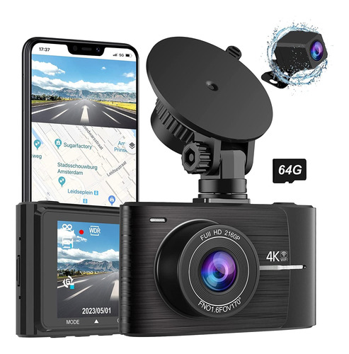 4k Dash Cam With Wifi Gps Front And Rear