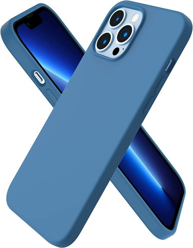 Forro Protector iPhone 13 Pro Max 6.7 PuLG Azul Silicona