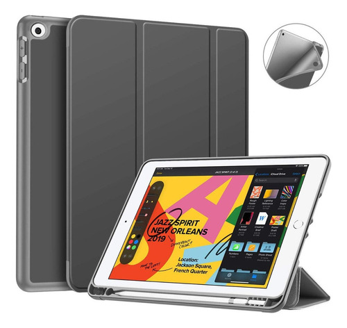 Smart Case Fintie Para iPad 10.2 7gen Con Portalápiz Gray