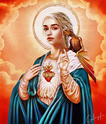 Tapiz Decorativo Khaleesi Daenerys Targaryen Madre Dragones