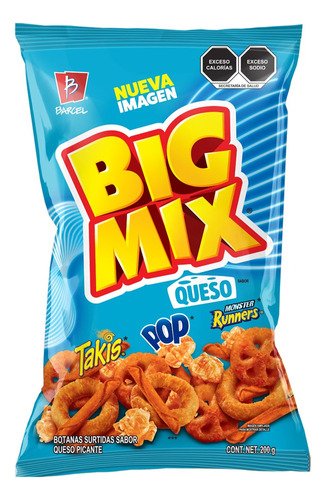 3 Pack Frituras Queso Big Mix Barcel 200