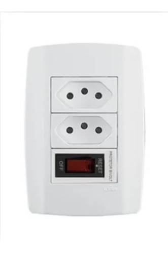Conjunto 1 Tomada 10a + Modulo Protetor Bivolt Slim- Ilumi
