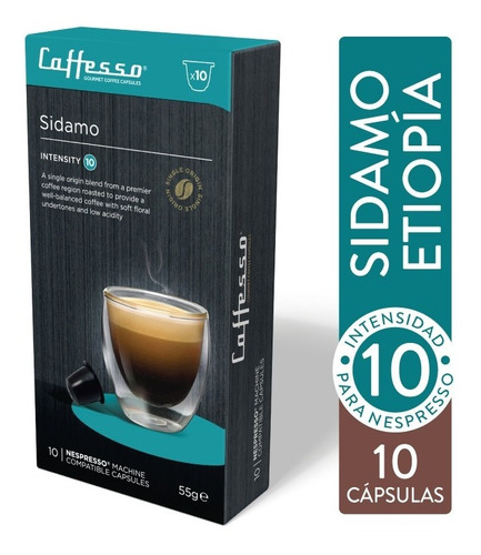 10 Cápsulas De Café Caffesso Sidamo Etiopía - Para Nespresso