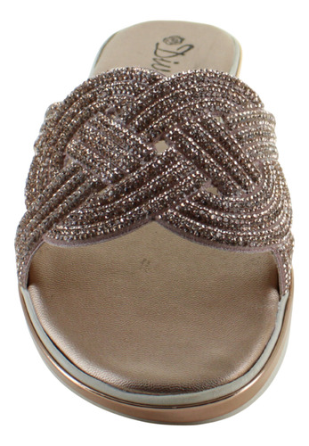 Diva Sandalia Slide Moda Casual Elegante Brillos Mujer 93233