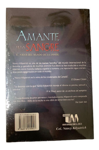 Amante De La Sangre., De Nancy Kilpatrick. Grupo Editorial Tomo, Tapa Blanda En Español, 2019