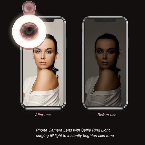 Lente Macro Para iPhone E Android Fotografia Vlog Com Luz