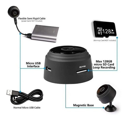 Imagen 3 de 5 de Mini Cámara Espía Seguridad Wifi Inalámbrica Portátil Javasi