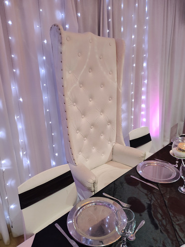 Sillon Trono Princesa Eventos Salon Blanco Liso (Usado)