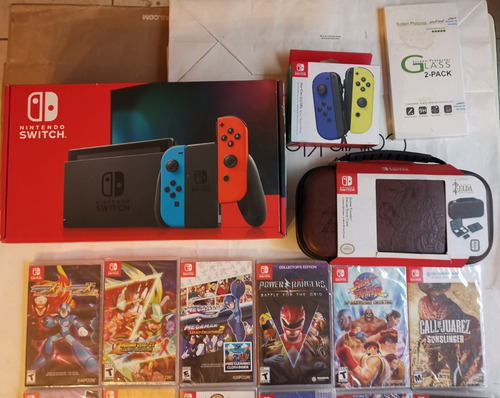 Nintendo Switch 32gb + 14 Juegos + Case + Varios Accesorioss