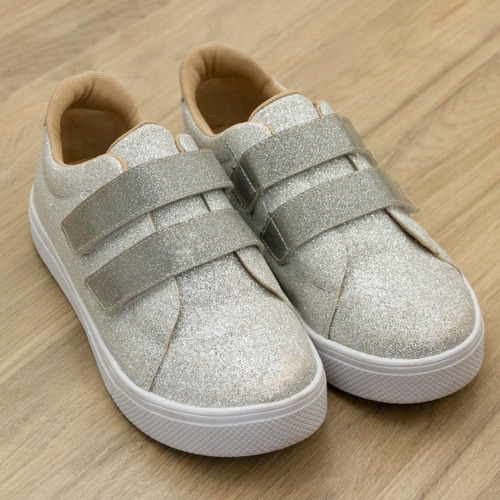 Tênis Moda Menina Velcro N.35 Seminovo - Kitcolt Leather