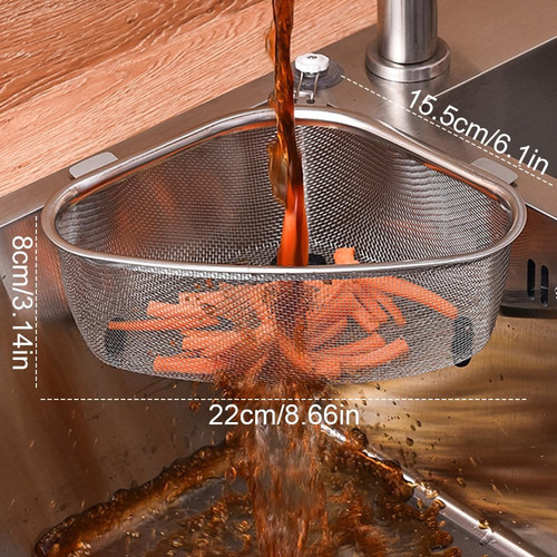 Colador Para Fregadero De Cocina, Cesta Colador De Acero,