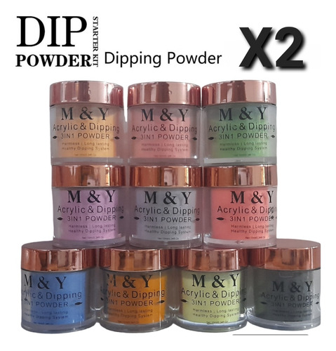 Polvo Dipping Powder 10ml Polvo 3en1 Acrilico Y Dipping