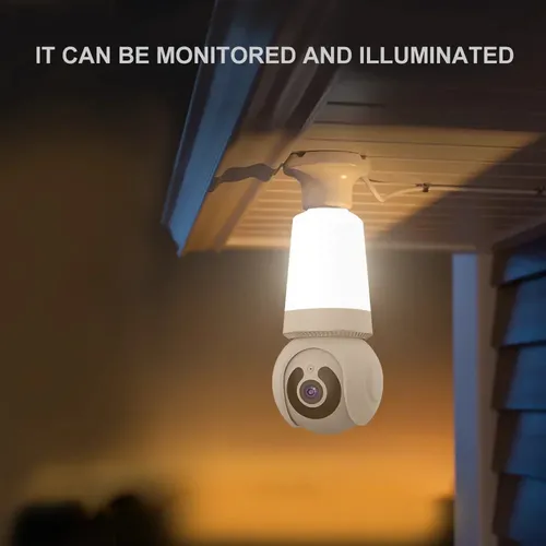 Cámara E27 4k Wifi Ptz Smart Security V380 Pro De 8 Mp
