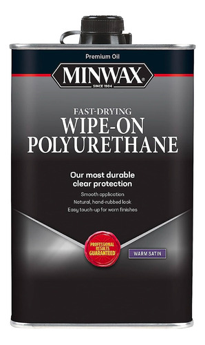 Minwax Wipe-on Poliuretano De Secado Rápido 473 Ml Acabado Satinado Color Sin Color