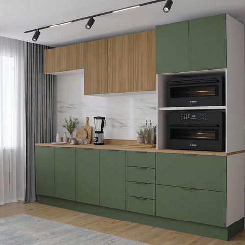 Cozinha Modulada 5 Peças Com Tampo 2 Aéreos 2 Balcões 1