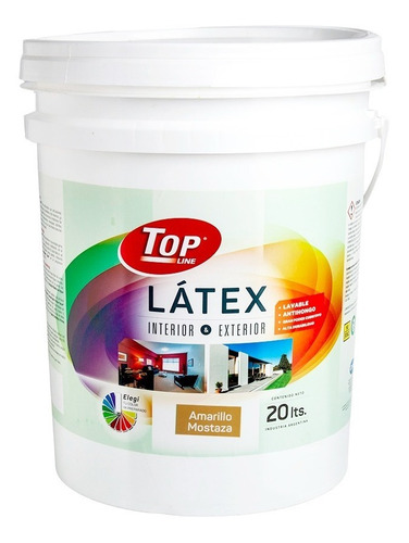 Pintura Latex Lavable Interior Exterior 20 Litros Colores