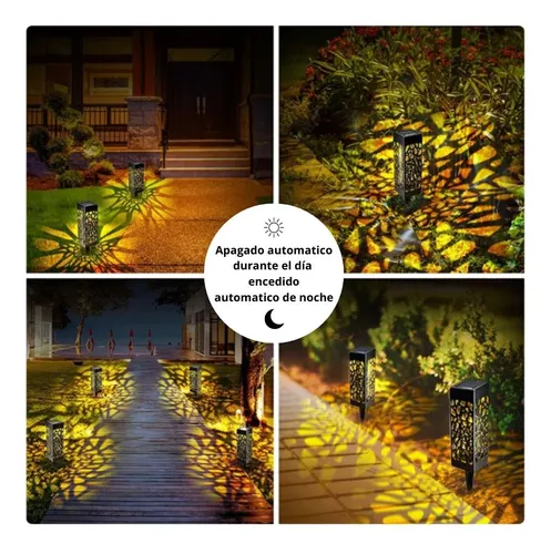 Pack 8 Faroles Solares Modernos Para Jardin Exteriores