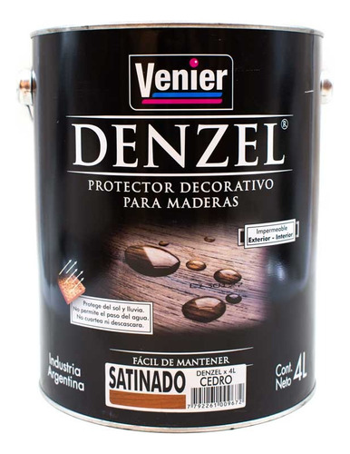 Pintura Protección 4 Litros Cedro Para Madera Satinado- Nido