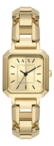 Reloj Mujer Ax Leila De Acero2 27mm Correa Dorado