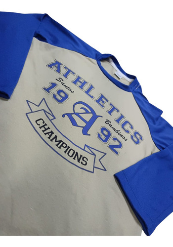 Remera Camiseta Estampada Athletic Ranglan Santos Bambinos