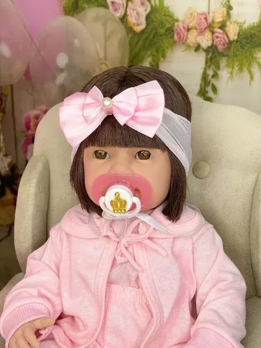 Bebê Reborn Baby Boneca Realista 100% Silicone Banho E Itens