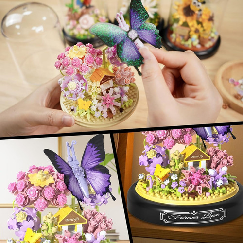 Bloques De Flores Artificiales Para Armar Compatible 582pcs