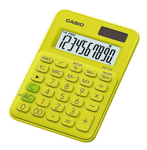 Calculadora Casio Ms-7 Escritorio Calcula Tiempo 10 Dígitos