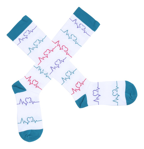 Calcetines De Compresión Blancos, 1 Par, Para Deportes Al Ai