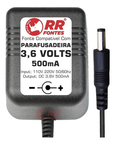 Fonte Carregador Parafusadeira 3,6v 500amh Universal Plug P4