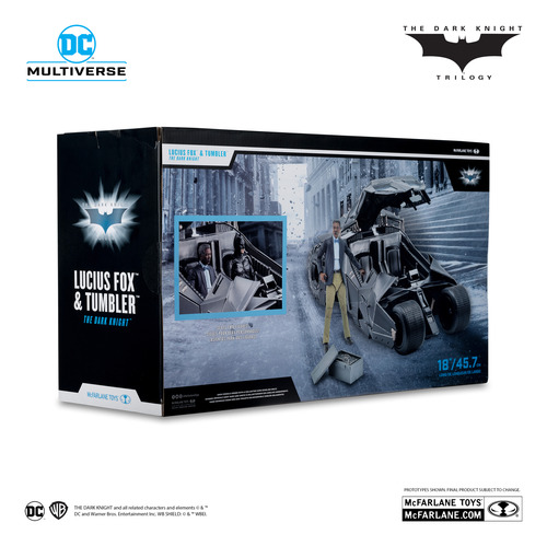 Lucius Fox & Tumbler The Dark Knight Dc Multiverse Mcfarlane