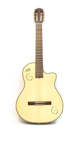 Guitarra Clásica Gracia Gold Con Corte Media Caja Natural Cu