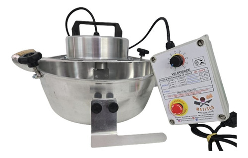 Panela De Caramelizar De 4 Litros Grãos, Castanhas, Amendoim Cor Alumínio Frequência 50/60hz 127/220V Automática