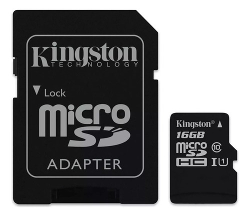 Memoria Micro Sdhc Con Adaptador 16gb Clase 10 Kingston