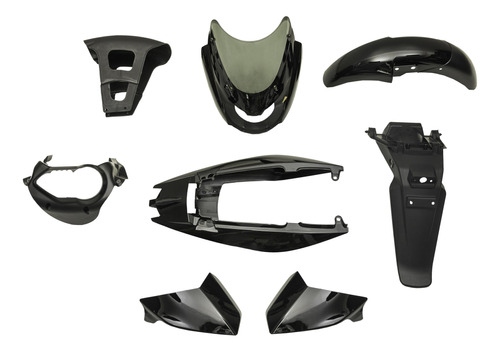 Kit De Plasticos Completo Bajaj Rouser 180 Negro Mtc