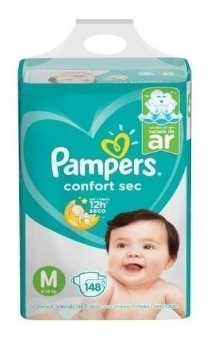 Pañales Pampers Confort Sec Bag M 148- Bebés Y Niños