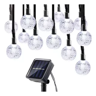 Lâmpada Solar 50led Luzes De Lanterna De Corda Para Jardim