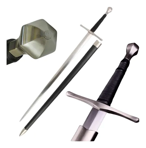 Espada Mano Y Media Cruzada Templaria Medieval Forjada Full